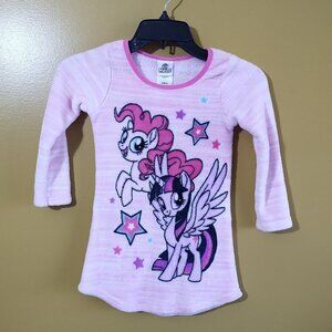 My Little Pony Long Sleeve Fuzzy PJ Top Size 6